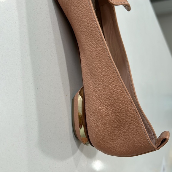 Nicholas Kirkwood Powder Peach Leather Beya Loafer Flats - Picture 2 of 6